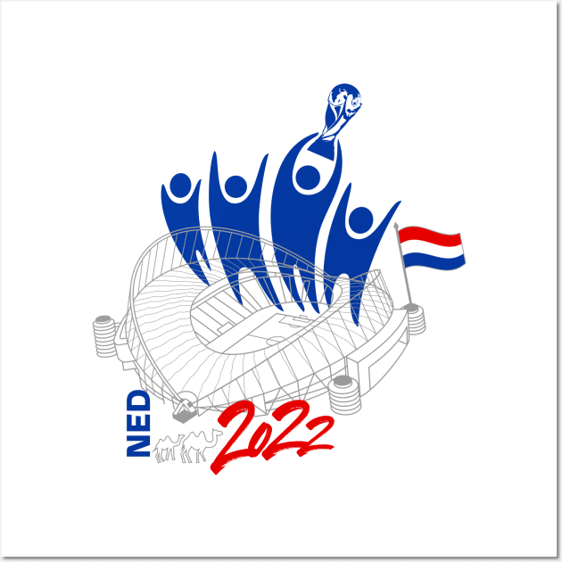 Netherlands World Cup Soccer 2022 Wall Art by DesignOfNations